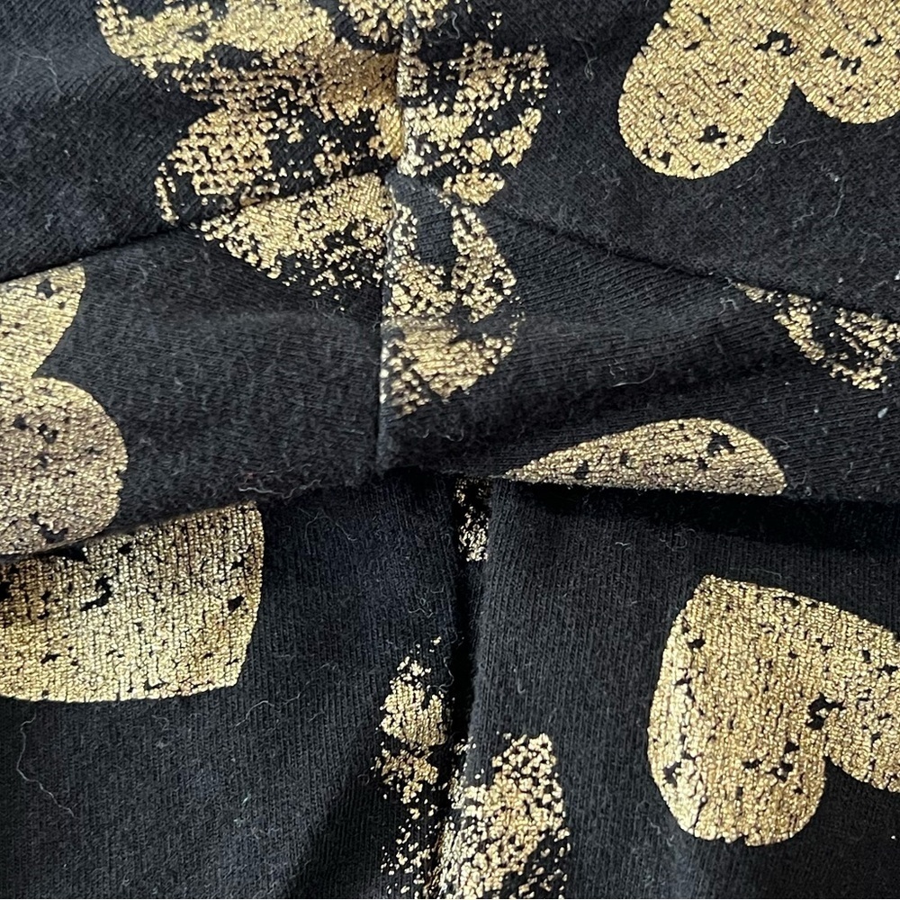 No boundaries, black and gold capri leggings, XL - Picture 3 of 8